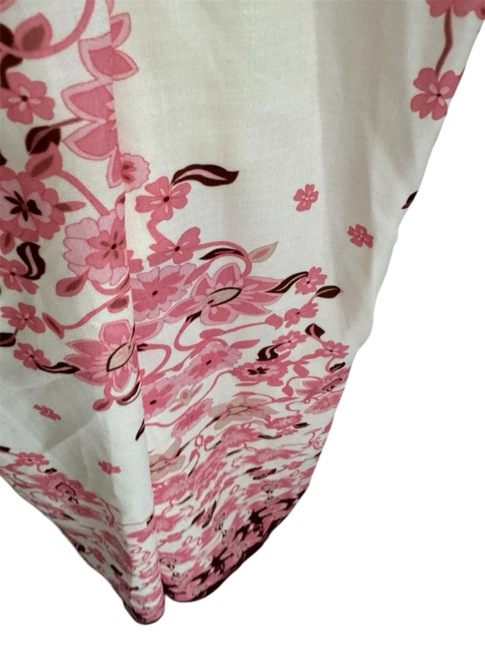 Commense Ivory Maxi Dress with Pink Floral Border - Picture 7 of 12